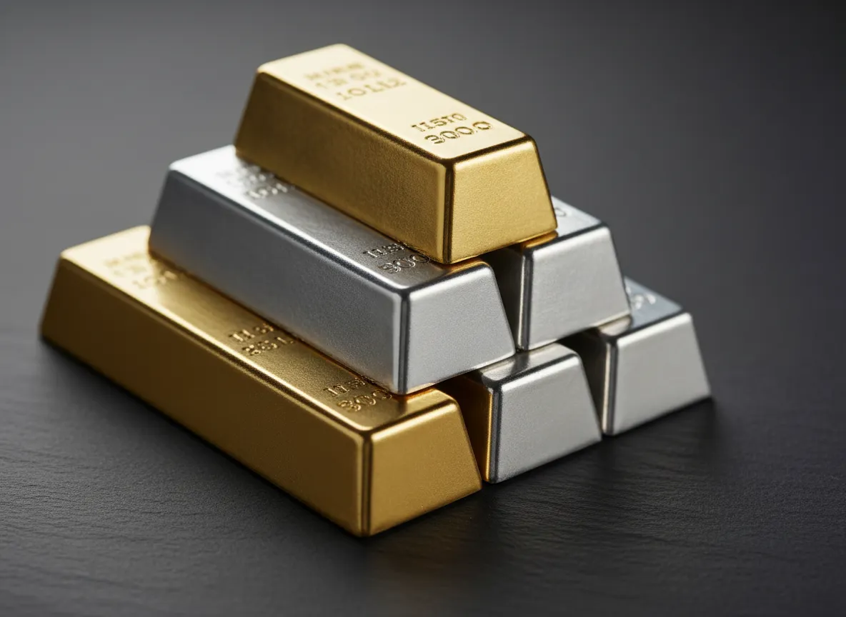 Gold and silver bars symbolizing wealth diversification